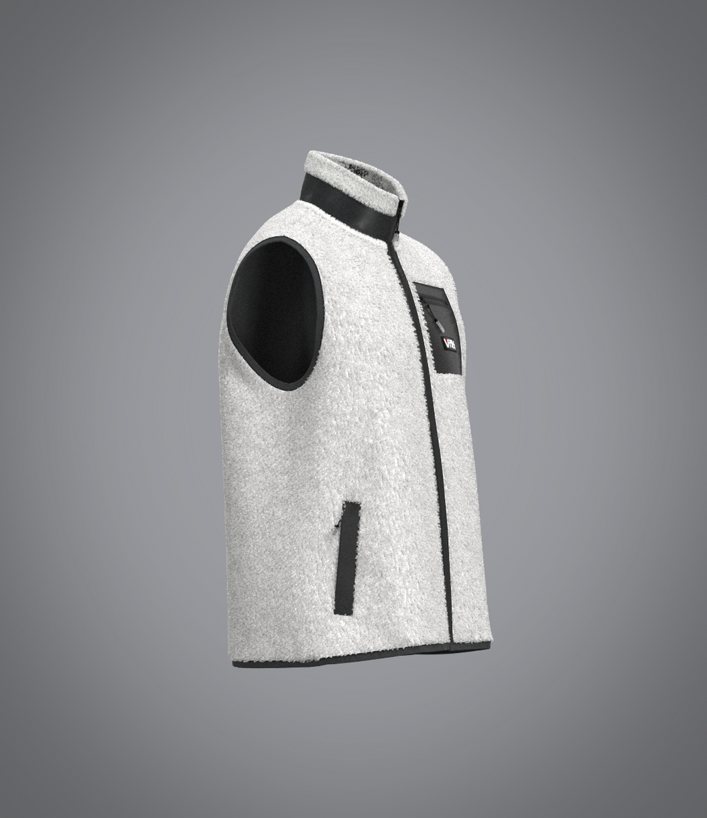 Sherpa sans manches Ecru